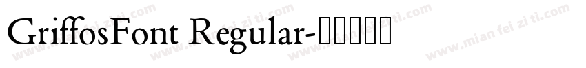 GriffosFont Regular字体转换